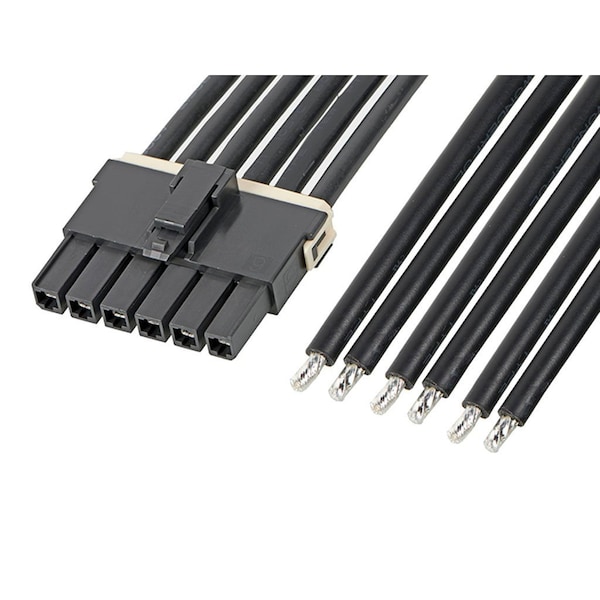 Molex Mega-Fit Female-To-Pigtail Off-The-Shelf (Ots) Cable Assembly, Single Row, 150.00Mm Length, Tin - 2164011061
