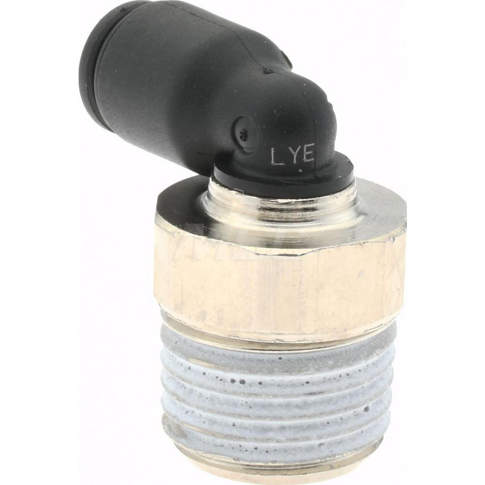 Parker Push-to-Connect Tube x Male BSPT Fitting: Male Elbow, BSPT, 5/32" OD - KP23917