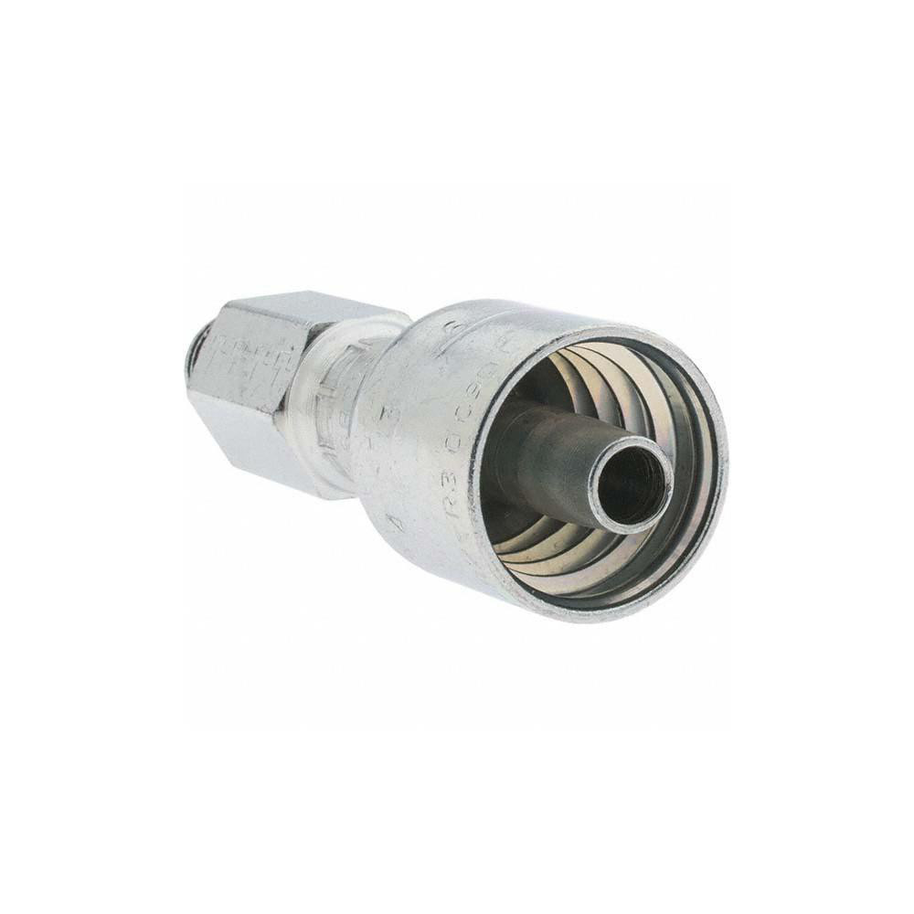Parker Hydraulic Hose Male Swivel Fitting: 0.375" ID, 6 mm, 3/8" - KP81370