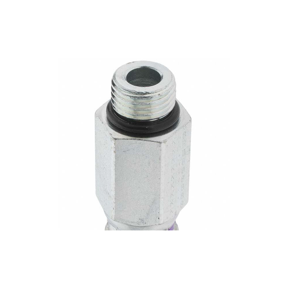 Parker Hydraulic Hose Male Swivel Fitting: 0.375" ID, 6 mm, 3/8" - KP81370