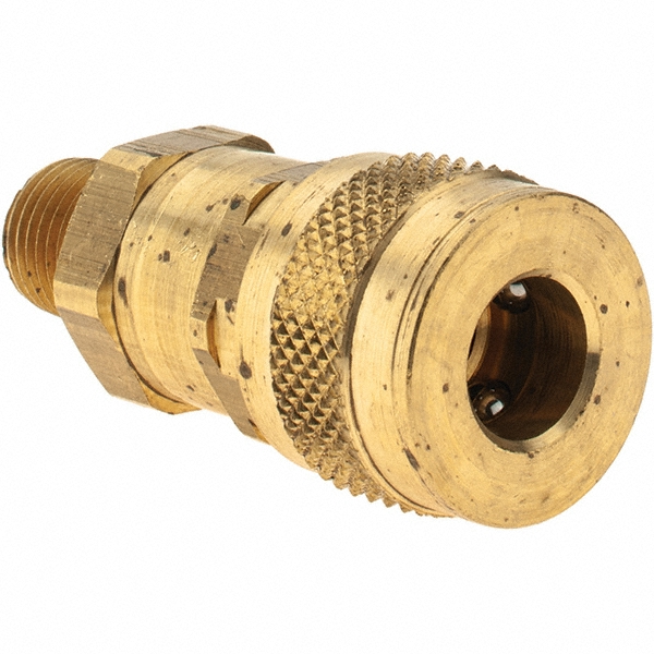 Parker Pneumatic Hose Coupling: 1/2" Body Dia, Tru-Flate Automotive Interchange - 16-6BP