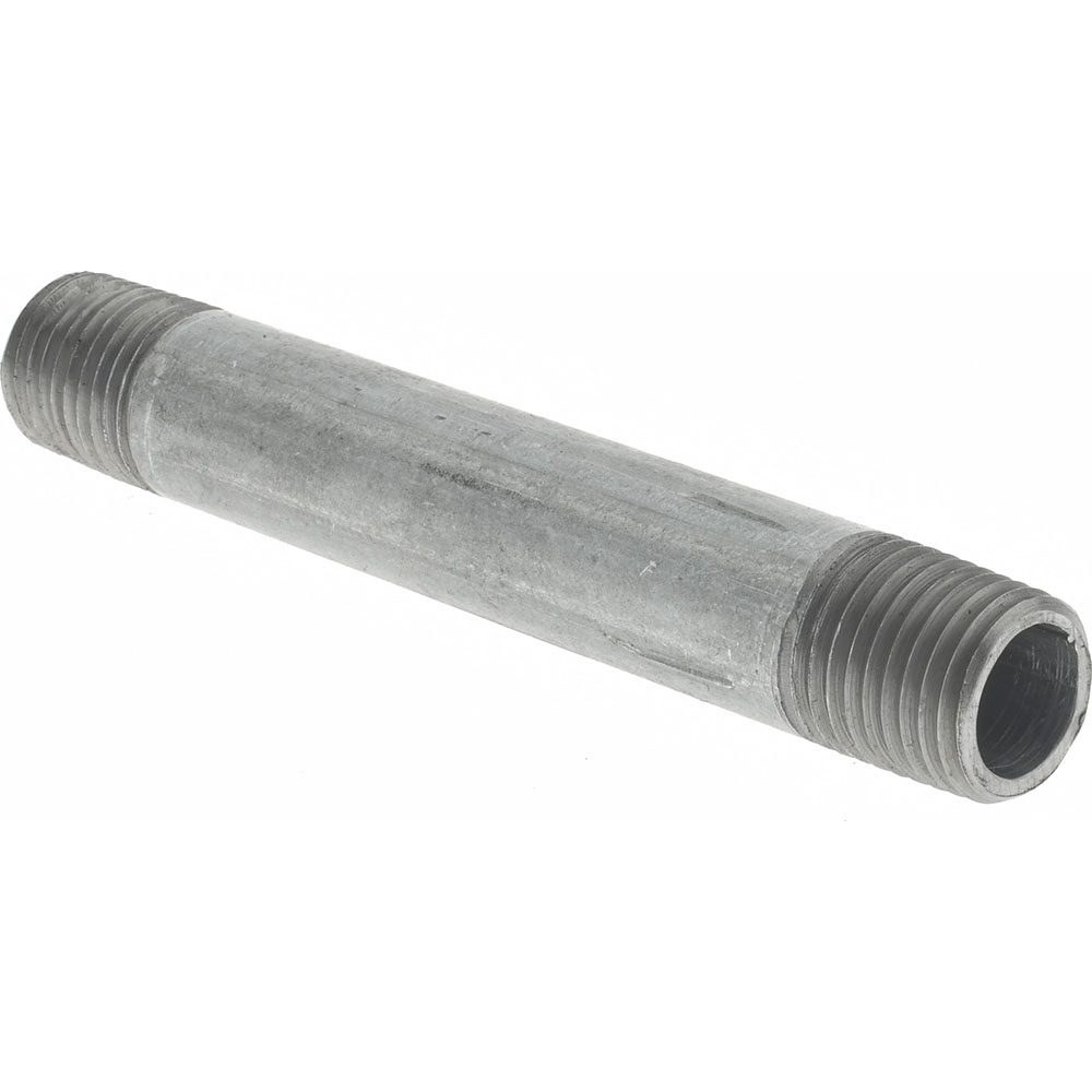 Value Collection Galvanized Pipe Nipple: 1/4", 3-1/2" Long, Schedule 40, Steel - NG02035