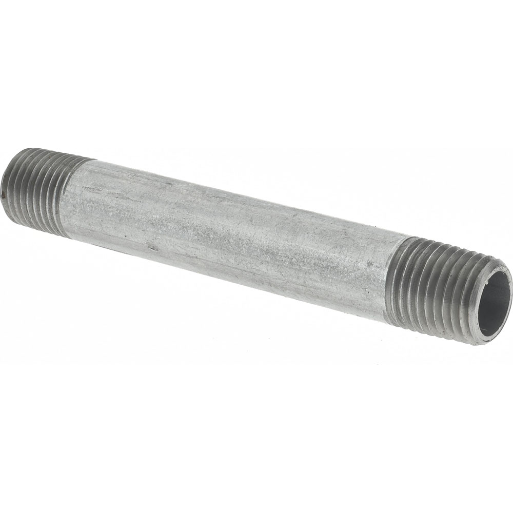 Value Collection Galvanized Pipe Nipple: 1/4", 3-1/2" Long, Schedule 40, Steel - NG02035