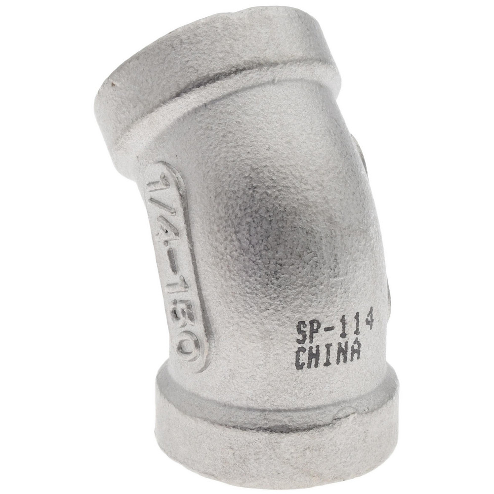 Value Collection Pipe 45 deg Elbow: 1/4", 304 Stainless Steel - 4LB451/4