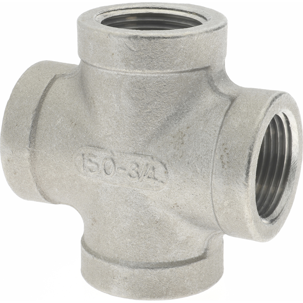 Merit Brass Pipe Cross: 1", 304 Stainless Steel - K410-16