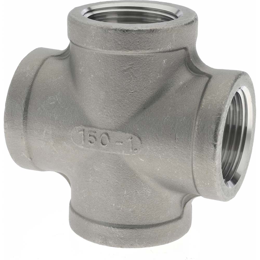 Merit Brass Pipe Cross: 1", 304 Stainless Steel - K410-16