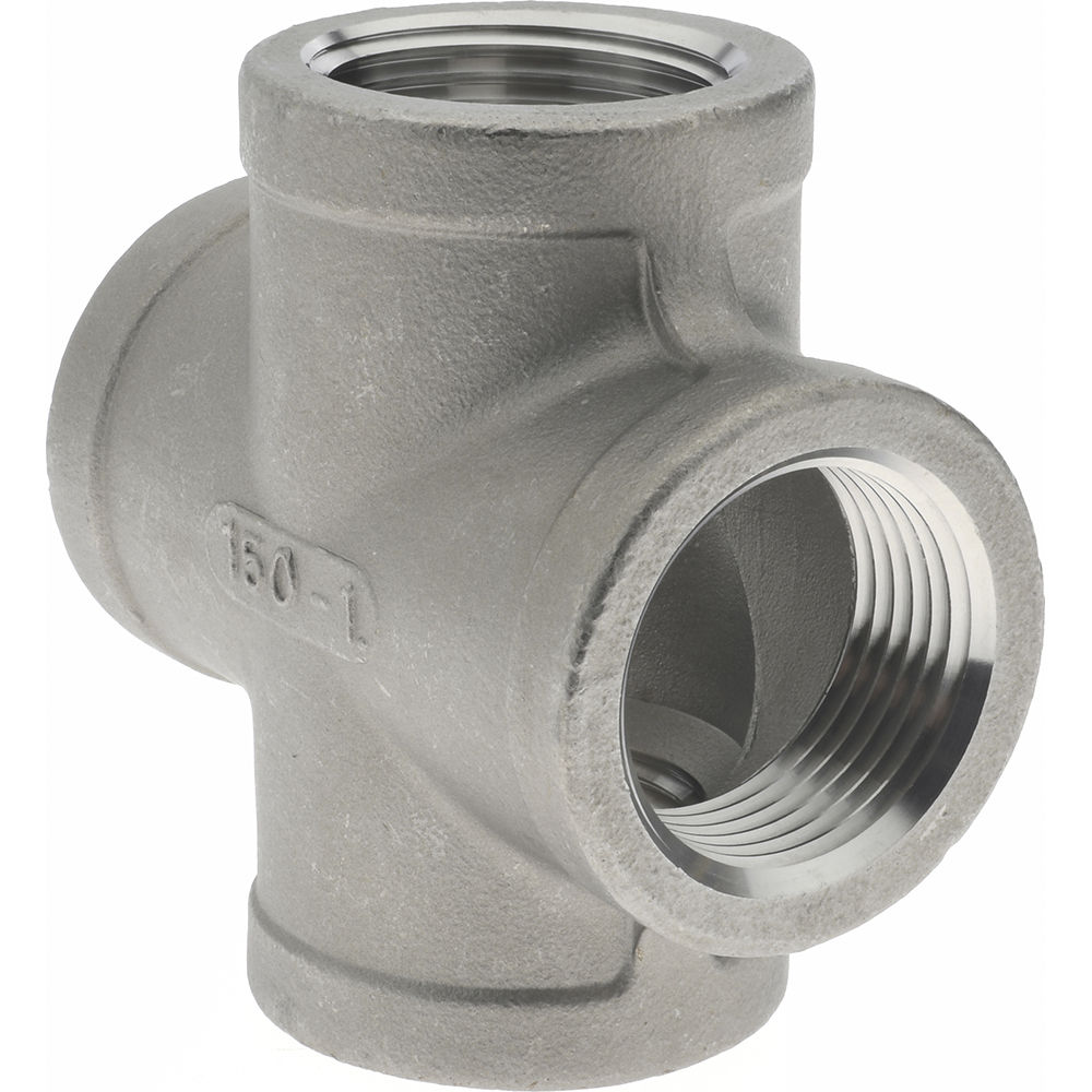 Merit Brass Pipe Cross: 1", 304 Stainless Steel - K410-16