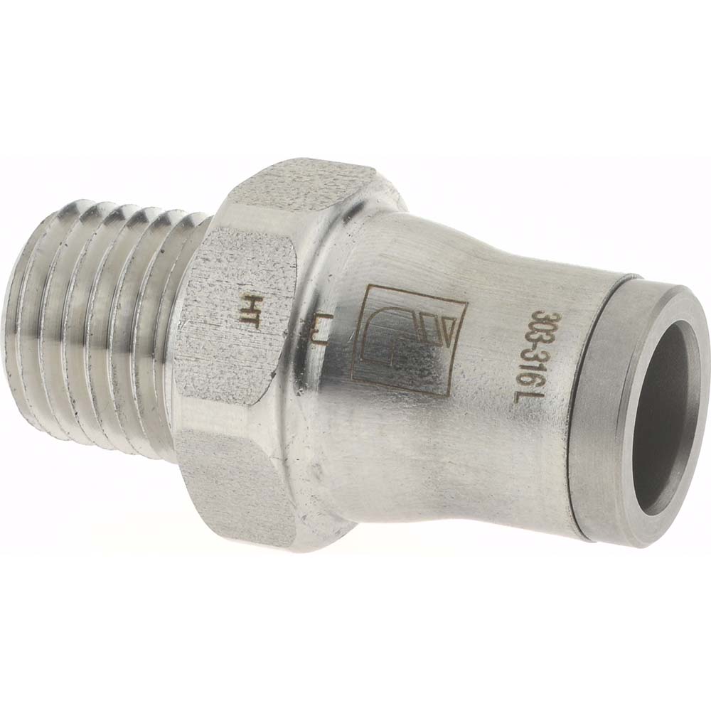 Legris Push-to-Connect Tube x MNPT x Tube x Male Fitting: Connector, NPT, 1/2" OD - 3805 62 14