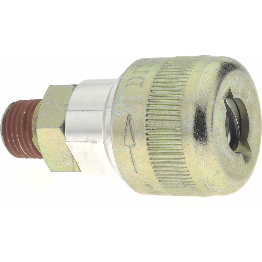 Parker Pneumatic Hose Coupling: 1/4-18, Schrader Twist-Lock Interchange - TL-251-4FP-787
