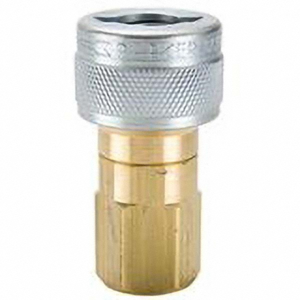 Parker Pneumatic Hose Coupling: 1/4-18, Schrader Twist-Lock Interchange - TL-251-4FP-787
