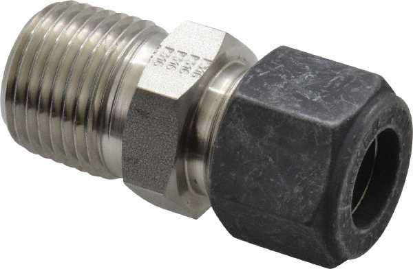 Ham-Let Compression Tube Connector: 1/2" Tube OD, Compression x MNPT - 3002131