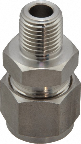 Ham-Let Compression Tube Connector: 1/2" Tube OD, Compression x MNPT - 3002131