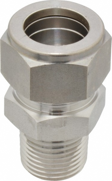 Ham-Let Compression Tube Connector: 1/2" Tube OD, Compression x MNPT - 3002131