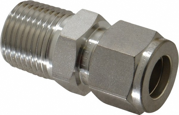 Ham-Let Compression Tube Connector: 1/2" Tube OD, Compression x MNPT - 3002131