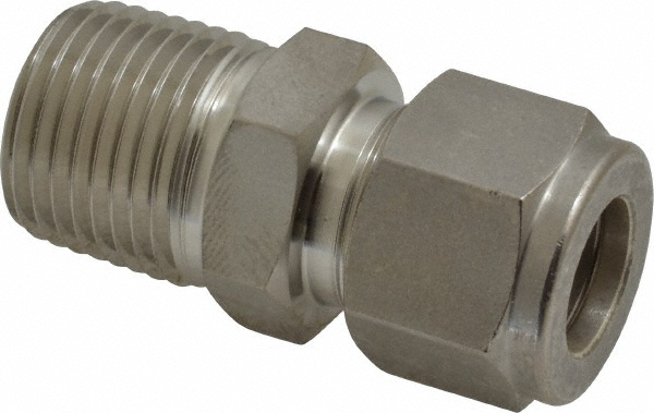 Ham-Let Compression Tube Connector: 1/2" Tube OD, Compression x MNPT - 3002131