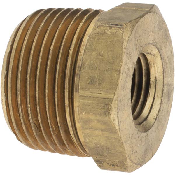 ANDERSON METALS Brass Pipe Bushing: 1/4 x 3/4" Fitting, FNPT x MNPT - -11089-7