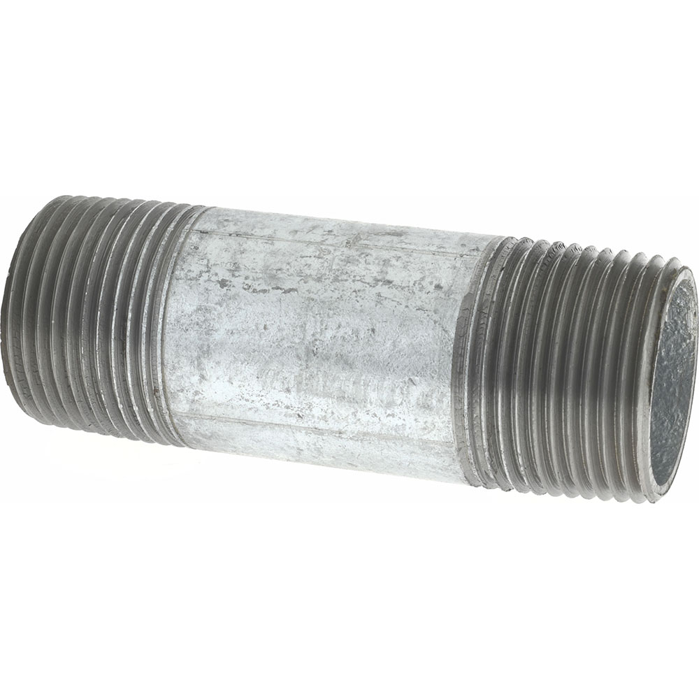 Value Collection Galvanized Pipe Nipple: 1", 10" Long, Schedule 40, Steel - NG06100