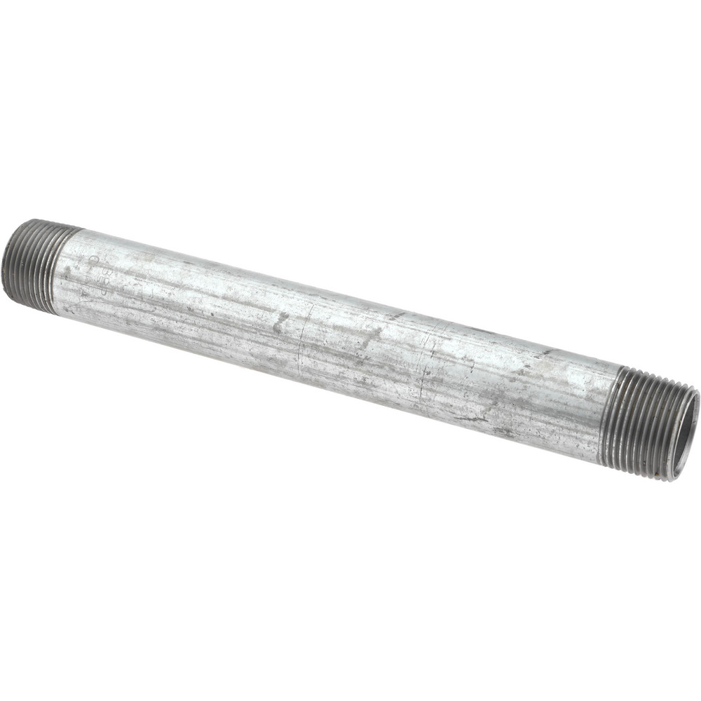Value Collection Galvanized Pipe Nipple: 1", 10" Long, Schedule 40, Steel - NG06100