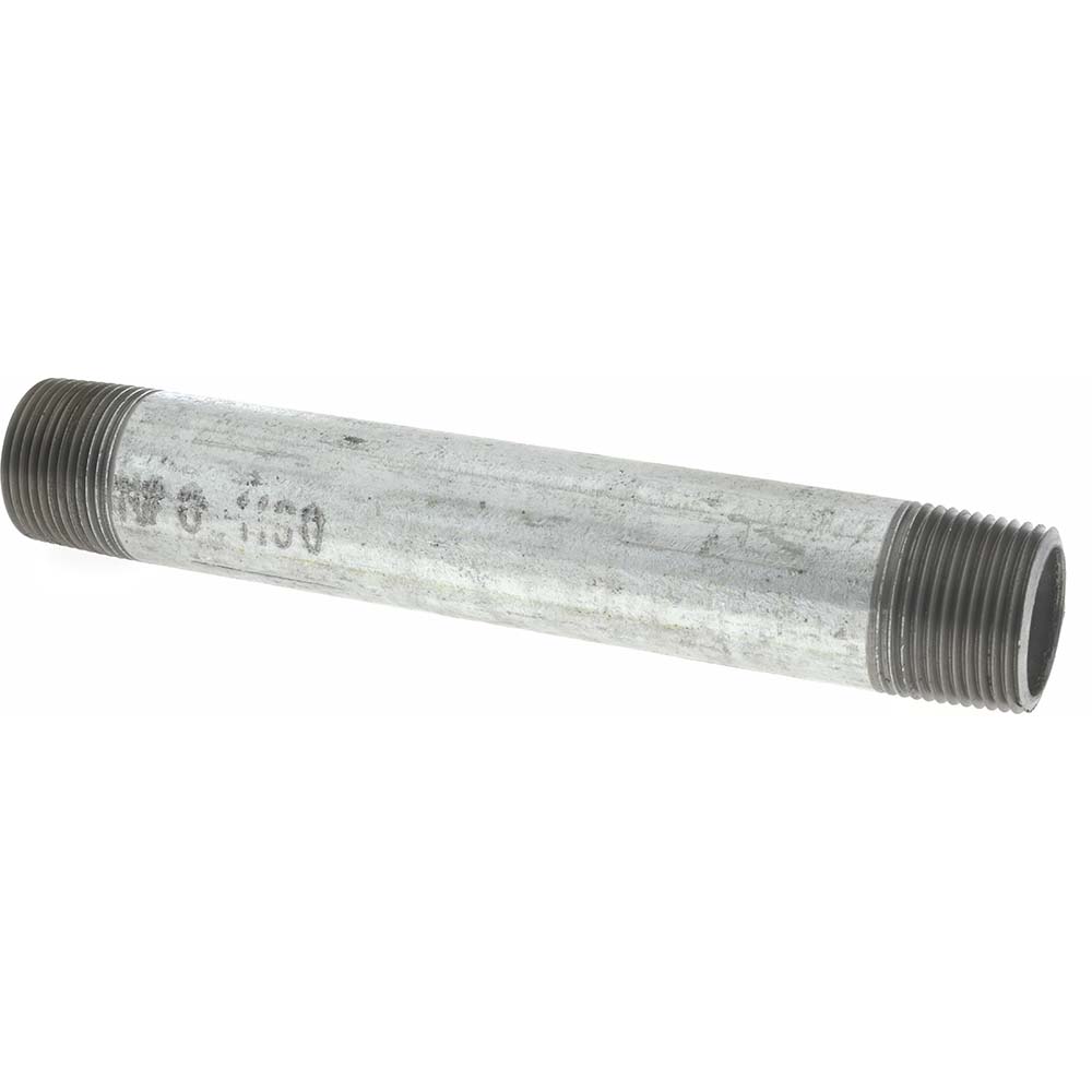 Value Collection Galvanized Pipe Nipple: 1", 10" Long, Schedule 40, Steel - NG06100