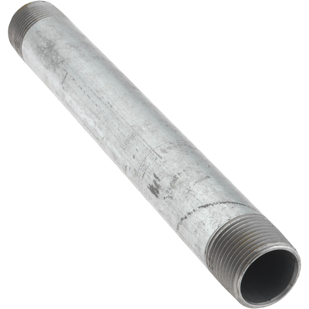 Value Collection Galvanized Pipe Nipple: 1", 10" Long, Schedule 40, Steel - NG06100