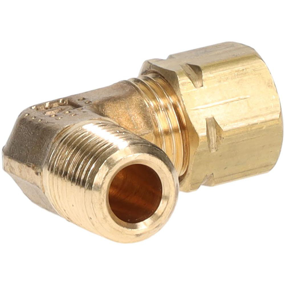 Parker Compression Tube Male Elbow: 1/8-27, 1/4" Tube OD, Compression x MNPTF - 169CA-4-2