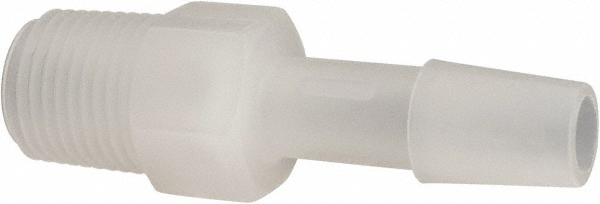 Made in USA Barbed Tube Elbow: Single Barb, 1/4" Barb, 1/4" NPT - L4-4NK7