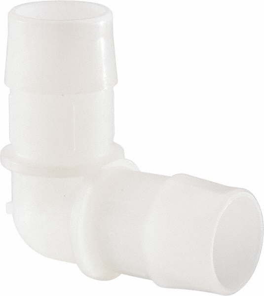 Made in USA Barbed Tube Elbow: Single Barb, 1/4" Barb, 1/4" NPT - L4-4NK7