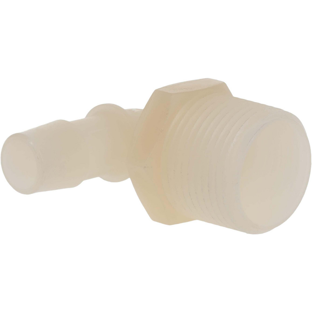 Made in USA Barbed Tube Elbow: Single Barb, 1/4" Barb, 1/4" NPT - L4-4NK7