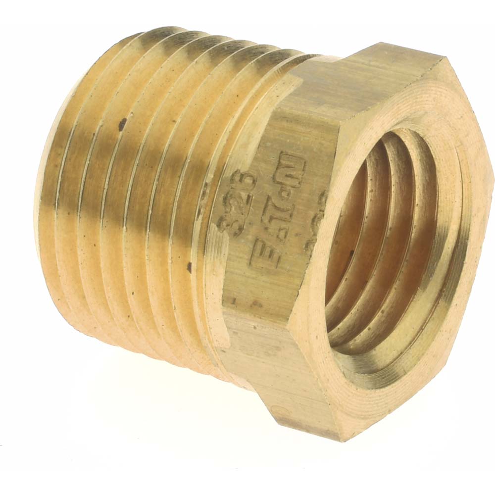 Parker Industrial Pipe Bushing: 1/2" Female Thread, 1" Male Thread, MNPTF x FNPTF - 209P-16-8