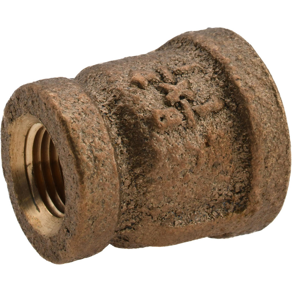 Merit Brass Brass Pipe Reducing Coupling: 1/4 x 1/8" Fitting, Threaded, FNPT x FNPT, Class 125, Lead Free - XNL112-0402