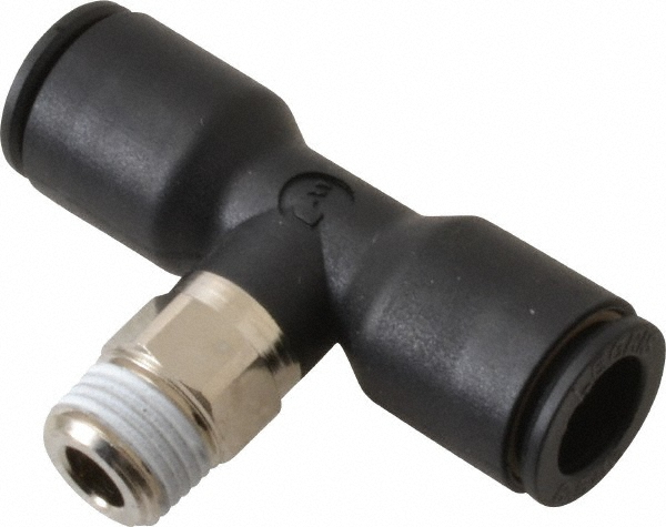 SMC PNEUMATICS Push-to-Connect Push-to-Connect Fitting: Branch Tee, BSPT, 8.00 mm OD - KQ2T08-01AS