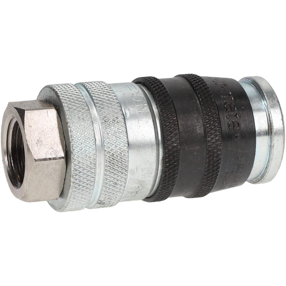 Parker Pneumatic Hose Coupling: 3/8-18, 3/8" Body Dia, Industrial Interchange - EZ-371-6FP