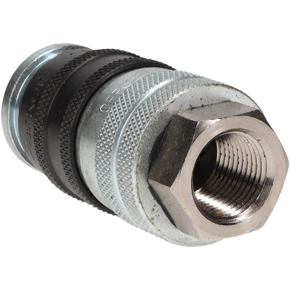 Parker Pneumatic Hose Coupling: 3/8-18, 3/8" Body Dia, Industrial Interchange - EZ-371-6FP