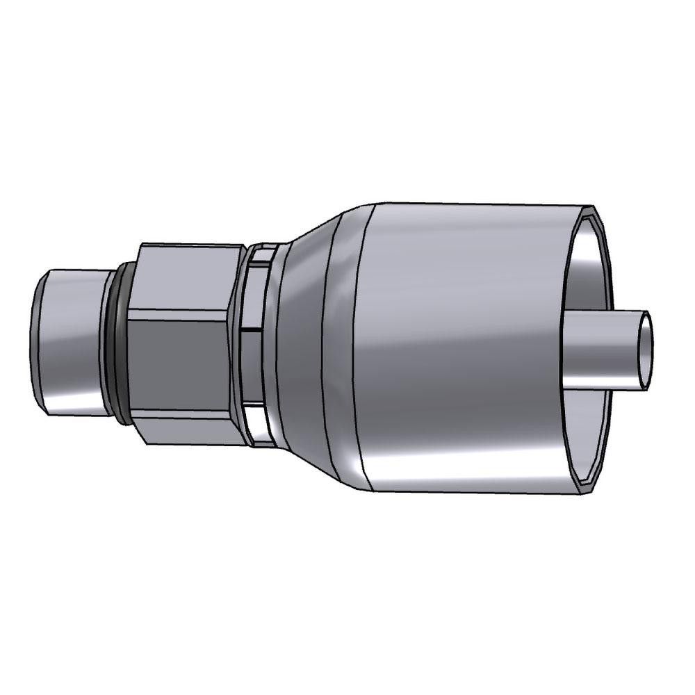 Parker Hydraulic Hose Female Swivel Fitting: 0.375" ID, 6 mm, 3/8" - 1JC43-6-6