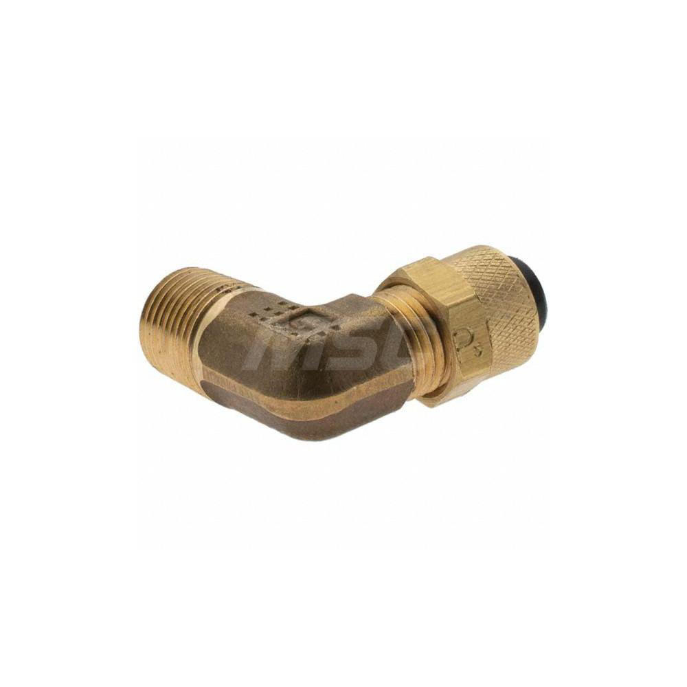 Parker Compression Tube Male Elbow: 1/8-27, 1/4" Tube OD - 11435