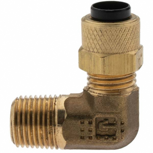 Parker Compression Tube Male Elbow: 1/8-27, 1/4" Tube OD - 11435