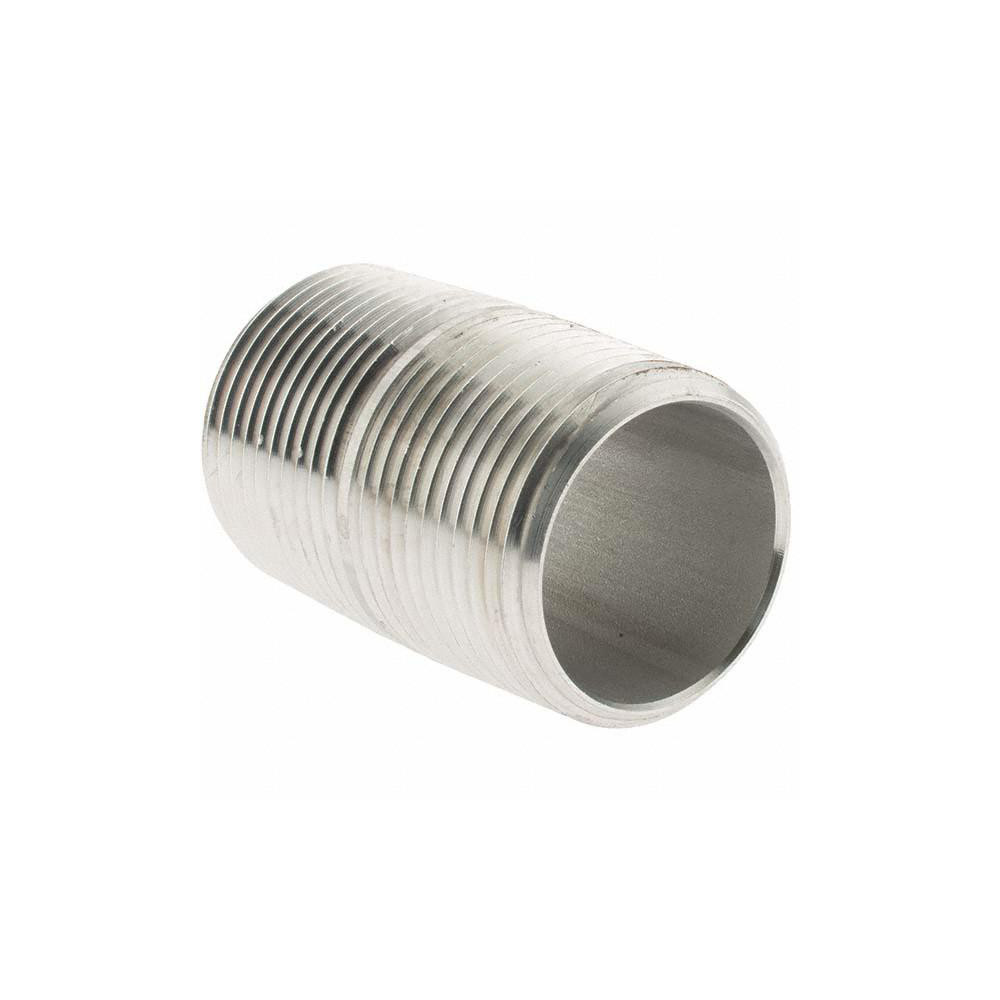 Value Collection Stainless Steel Pipe Nipple: 1" Pipe, Grade 304 & 304L - 4BN1*2