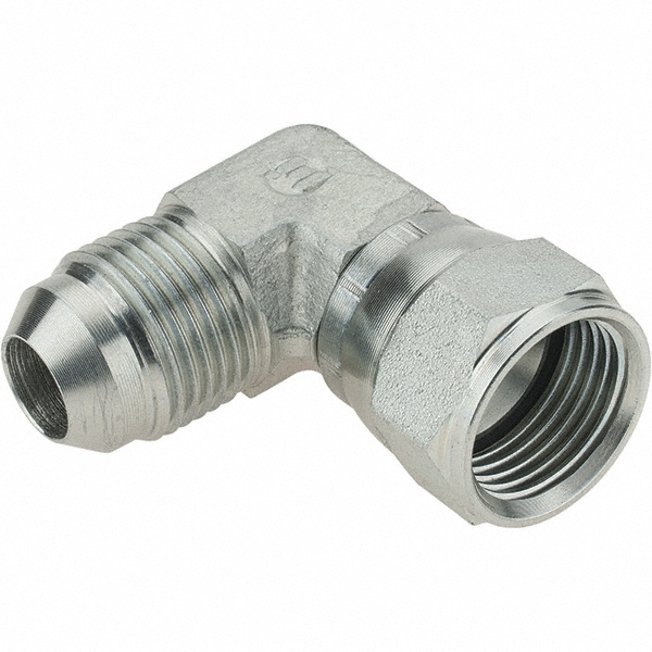Eaton Steel Flared Tube Swivel Nut Run Tee: 1/2" OD, 3/4-16 Thread, 37 deg Flared Angle - 203102-8-8S