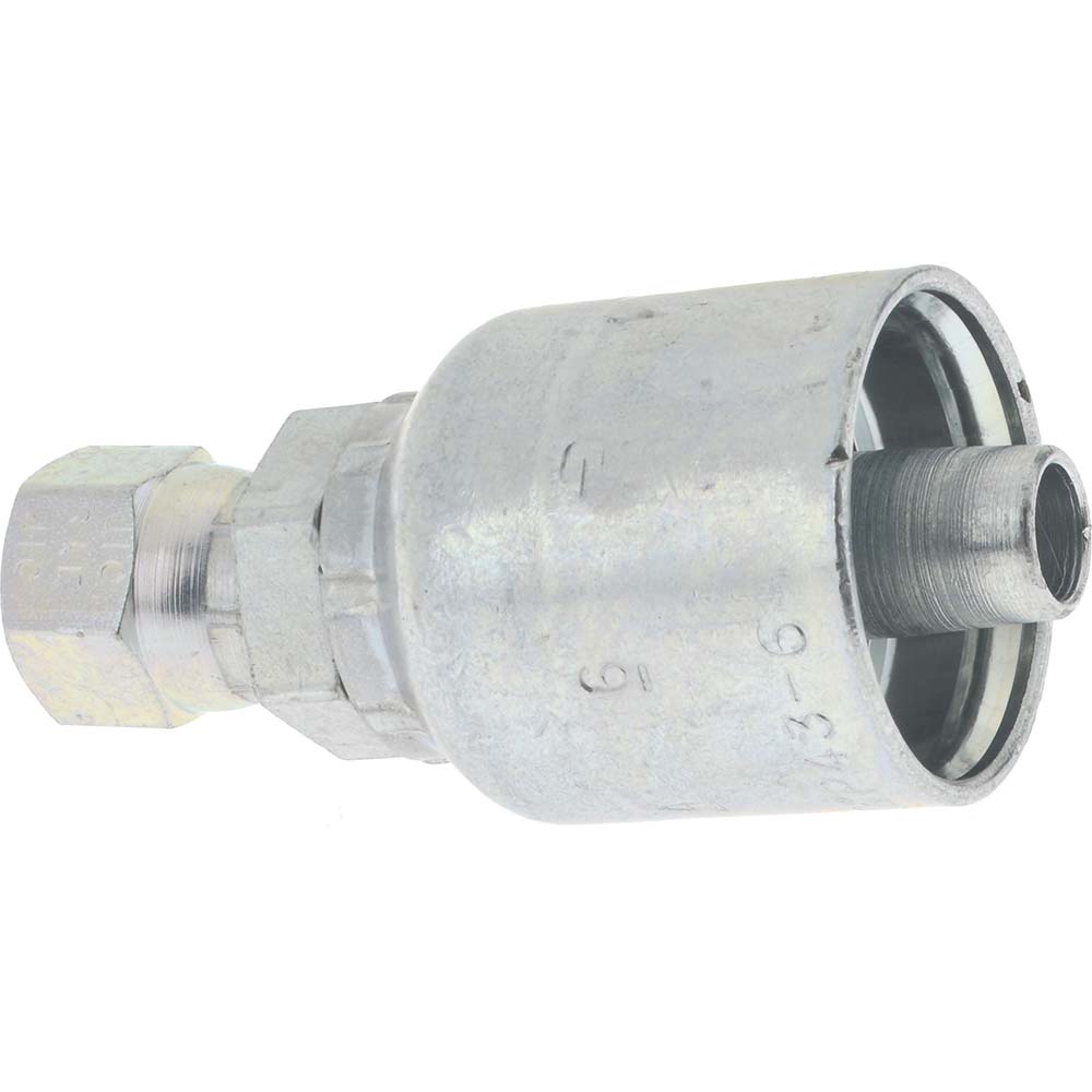 Parker Hydraulic Hose Male NPTF Pipe Swivel Fitting: 0.375" ID, 6 mm, 1/4" - KP46844