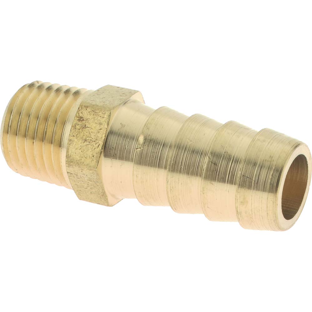 CerroBrass Barbed Hose Fitting: 1/8" x 3/8" ID Hose, Male Connector - 32011