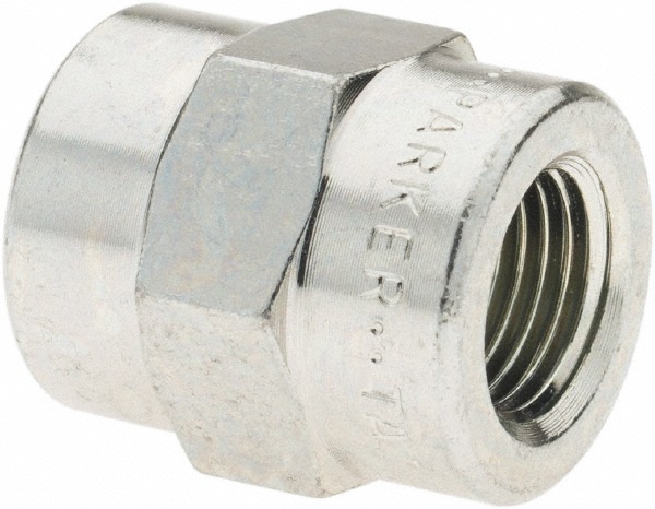 Parker Industrial Pipe Coupling: 1/8" Female Thread, FNPTF - 1/8 GG-S