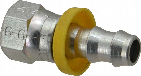 Parker Hydraulic Hose Female JIC 37 ° Swivel Elbow: 0.375" ID, 6 mm, 9/16-18 - 30682-6-6