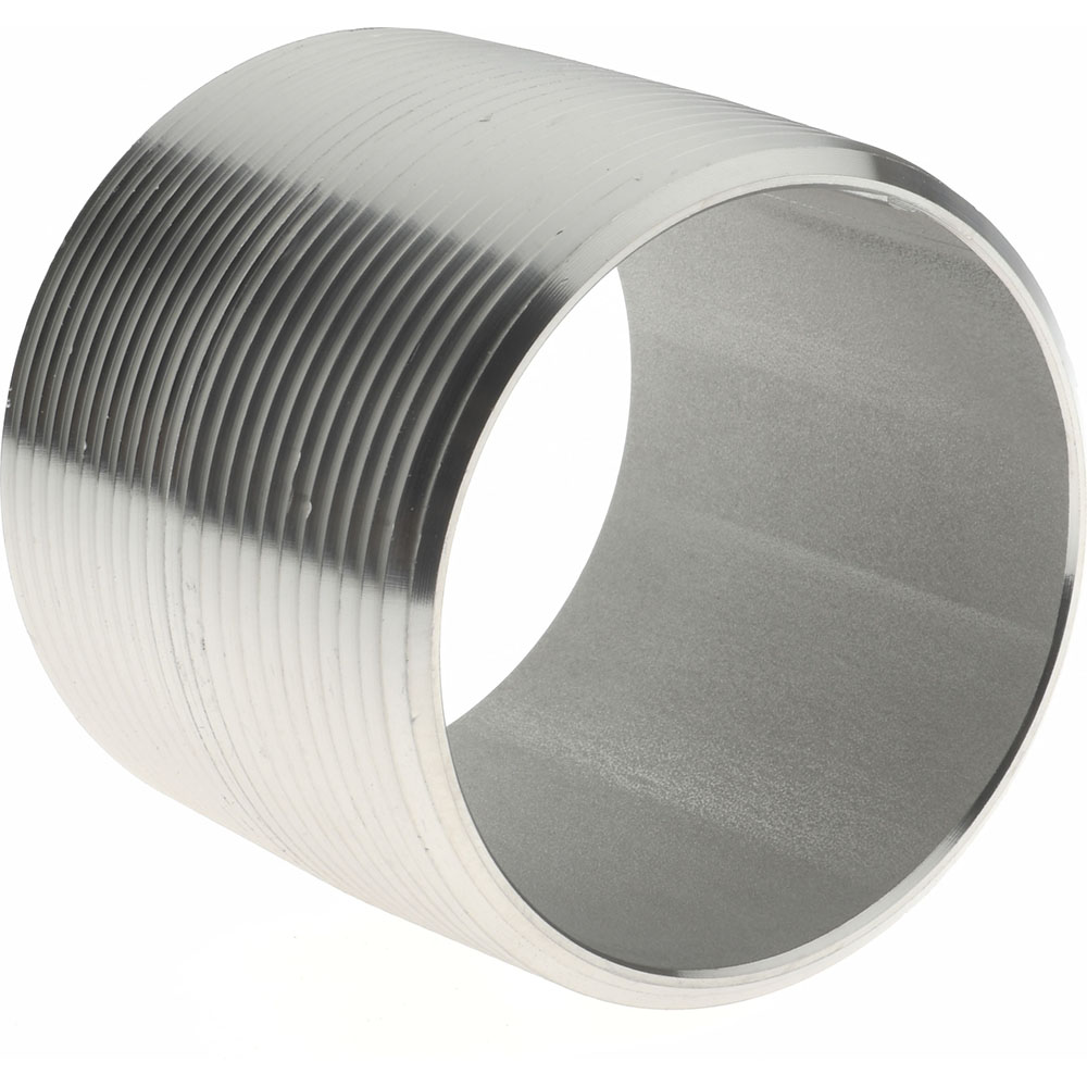 Merit Brass Stainless Steel Pipe Nipple: 2" Pipe, Grade 316 & 316L - 6032-001