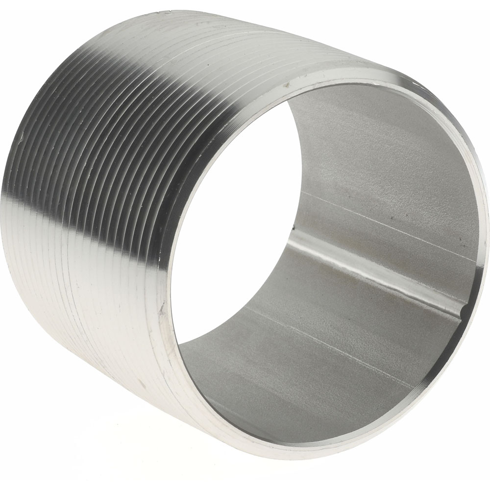 Merit Brass Stainless Steel Pipe Nipple: 2" Pipe, Grade 316 & 316L - 6032-001