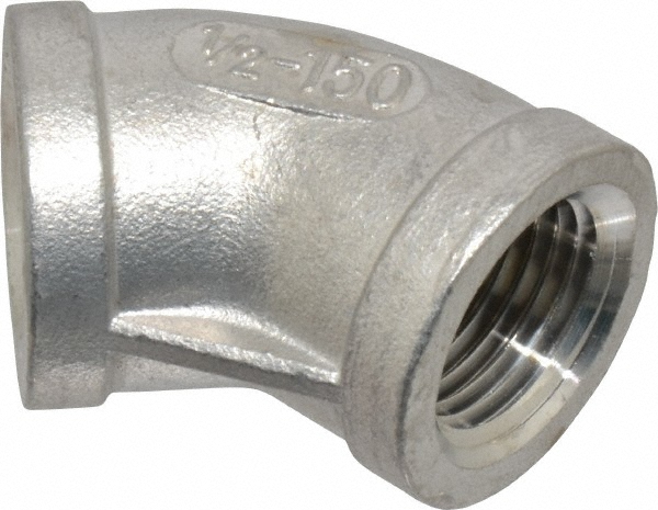 Merit Brass Pipe 45 deg Elbow: 1", 304 Stainless Steel - K402-16