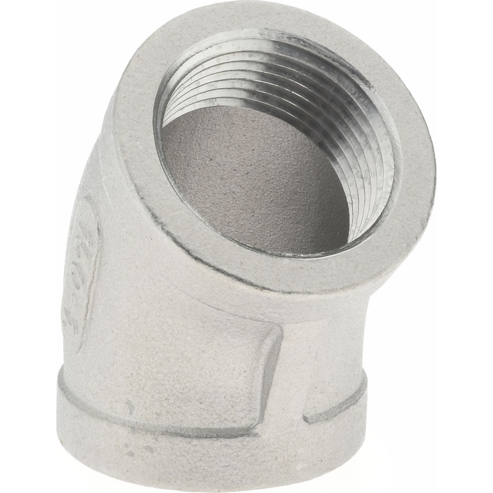Merit Brass Pipe 45 deg Elbow: 1", 304 Stainless Steel - K402-16