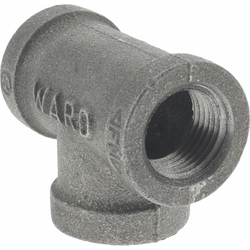 Anvil Black Pipe Fittings: Tee, 1/2", Threaded, Malleable Iron - 0310029806