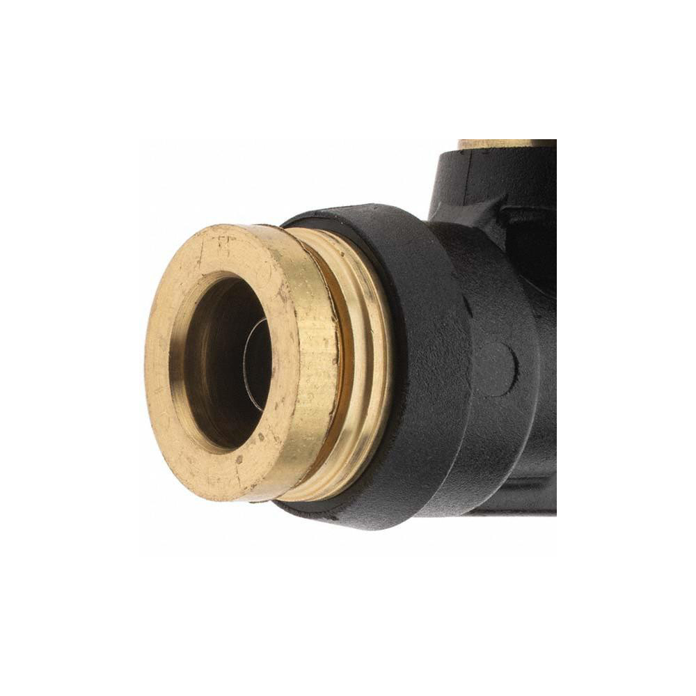 Parker Push-to-Connect Tube x MNPT x Tube x Male Fitting: 90 deg Swivel Elbow, 3/8" OD - PF-00056