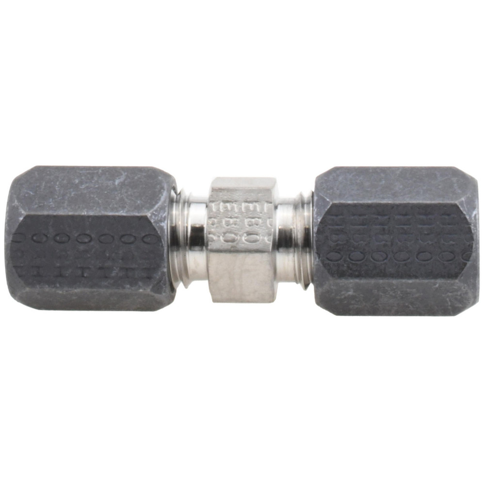 Made in USA Compression Tube Union: 7/16-20, 1/4" Tube OD, Compression x Compression - F-4-U