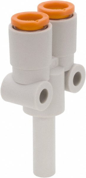 SMC PNEUMATICS Push-to-Connect Push-to-Connect Fitting: Plug-In Y, 1/8" OD - KQ2U01-99A